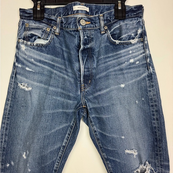 Moussy Vintage Medium Wash Distressed Ankle Bootcut Jeans Size 30 - Picture 4 of 7